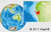 Physical Location Map of Shark Bay