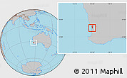 Gray Location Map of Subiaco