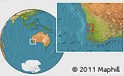 Satellite Location Map of Subiaco