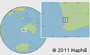 Savanna Style Location Map of Subiaco
