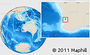 Shaded Relief Location Map of Subiaco