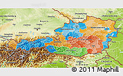 Political 3D Map of Austria, physical outside