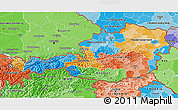 Political 3D Map of Austria, political shades outside