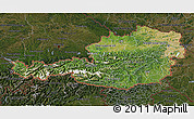 Satellite 3D Map of Austria, darken