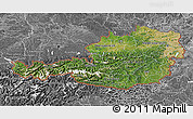 Satellite 3D Map of Austria, desaturated