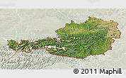 Satellite 3D Map of Austria, lighten