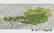 Satellite 3D Map of Austria, lighten, semi-desaturated