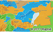 Political 3D Map of Eisenstadt Umgebung