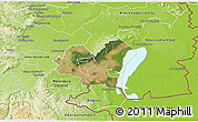 Satellite 3D Map of Eisenstadt Umgebung, physical outside