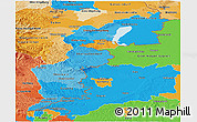 Political Shades Panoramic Map of Burgenland