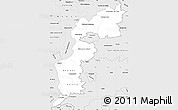 Silver Style Simple Map of Burgenland