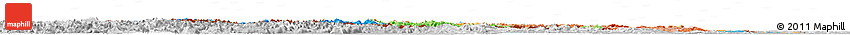 Political Horizon Map of Austria, lighten, desaturated