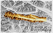Physical 3D Map of Hermagor, lighten, desaturated