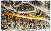 Physical 3D Map of Hermagor, semi-desaturated