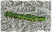 Satellite 3D Map of Hermagor, lighten, semi-desaturated