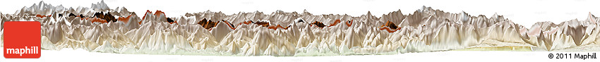 Physical Horizon Map of Hermagor, lighten