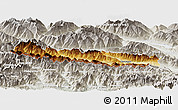 Physical Panoramic Map of Hermagor, lighten, semi-desaturated