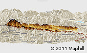 Physical Panoramic Map of Hermagor, shaded relief outside