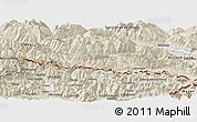 Shaded Relief Panoramic Map of Hermagor