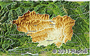 Physical 3D Map of Sankt Veit an der Glan, satellite outside