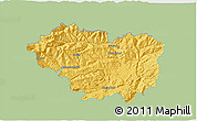 Savanna Style 3D Map of Sankt Veit an der Glan, single color outside