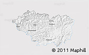 Silver Style 3D Map of Sankt Veit an der Glan, single color outside