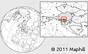 Blank Location Map of Sankt Veit an der Glan, highlighted country, highlighted parent region