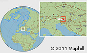 Savanna Style Location Map of Sankt Veit an der Glan, highlighted parent region