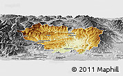 Physical Panoramic Map of Sankt Veit an der Glan, desaturated