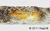 Physical Panoramic Map of Sankt Veit an der Glan, semi-desaturated