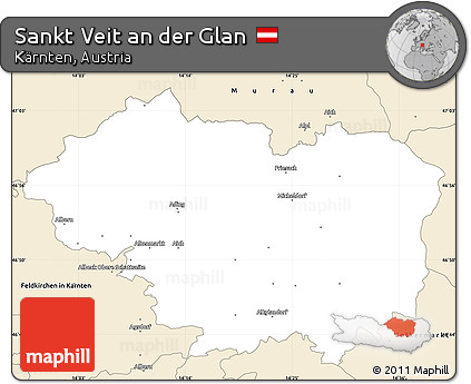Classic Style Simple Map of Sankt Veit An Der Glan