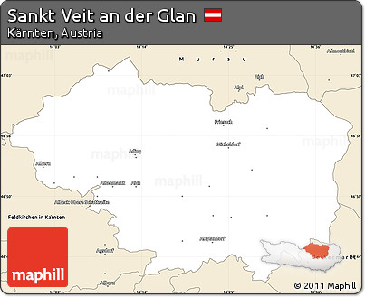 Classic Style Simple Map of Sankt Veit An Der Glan