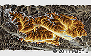 Physical 3D Map of Spittal an der Drau, darken, semi-desaturated