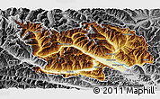 Physical 3D Map of Spittal an der Drau, desaturated