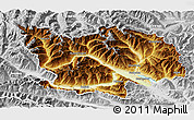 Physical 3D Map of Spittal an der Drau, lighten, desaturated