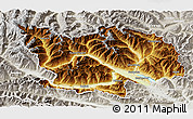 Physical 3D Map of Spittal an der Drau, lighten, semi-desaturated
