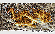 Physical 3D Map of Spittal an der Drau, semi-desaturated