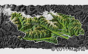 Satellite 3D Map of Spittal an der Drau, darken, desaturated