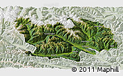 Satellite 3D Map of Spittal an der Drau, lighten