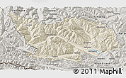 Shaded Relief 3D Map of Spittal an der Drau, semi-desaturated