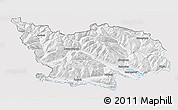 Silver Style 3D Map of Spittal an der Drau, single color outside