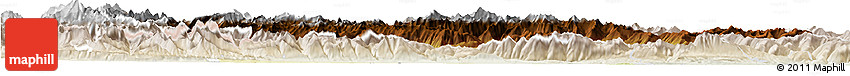 Physical Horizon Map of Spittal An Der Drau, lighten