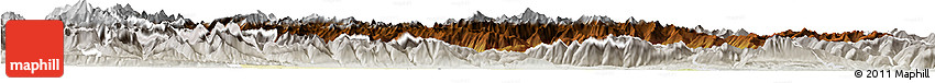 Physical Horizon Map of Spittal An Der Drau, lighten, semi-desaturated