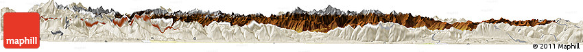 Physical Horizon Map of Spittal An Der Drau, shaded relief outside