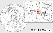 Blank Location Map of Spittal an der Drau