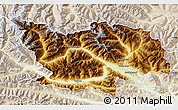 Physical Map of Spittal an der Drau, lighten