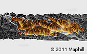Physical Panoramic Map of Spittal an der Drau, darken, desaturated