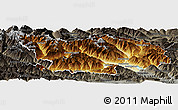 Physical Panoramic Map of Spittal an der Drau, darken, semi-desaturated