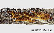 Physical Panoramic Map of Spittal an der Drau, semi-desaturated