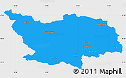 Political Simple Map of Spittal an der Drau, single color outside